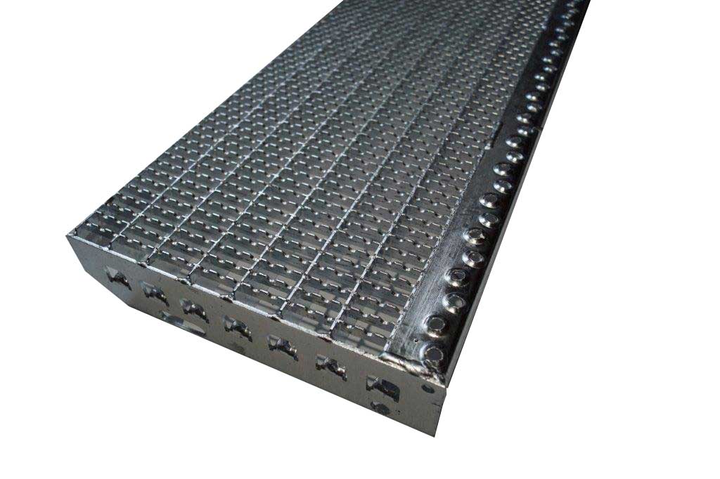 Press-Gleitschutz-Industrierost-Stufen MW 30 x 10 TS 30 x 2 mm  800 x 270 mm