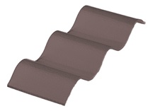 Polycarbonat Wellplatte braun C-Struktur ca. 2,5 mm, 76/18