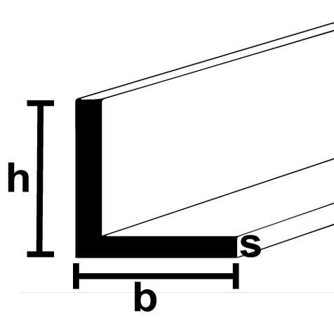 Qualitätsstahl S355J2 rundkantig gleichschenklig Winkel 100 x 10 mm / 12 m