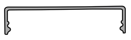 Alu-Klemmdeckel pressblank B= 100 mm