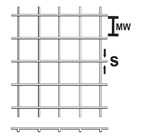 Schweißgitter roh MW 40/4 2000 x 3000 mm