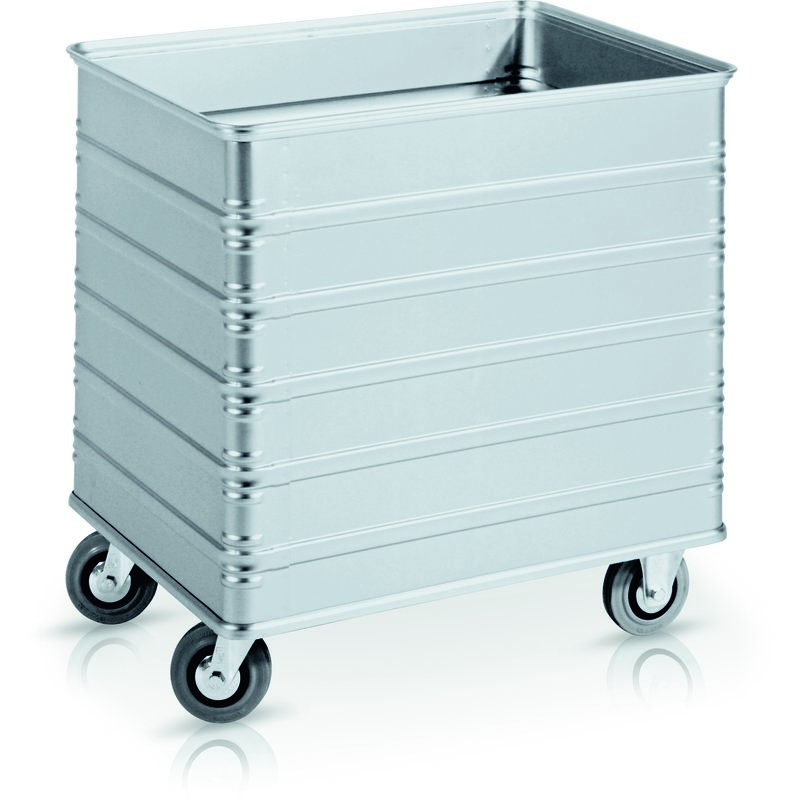 ZARGES Transportw.W182 elox, IM: 700x560x590mm 2 Lenk- und 2 Bockrollen, Ø 125 mm