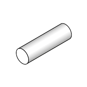 Vollstab ABS natur d= 80 x 1000 mm