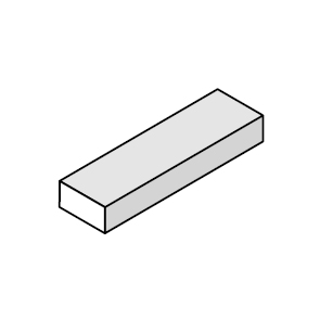 Flachstab ABS natur 20 x 610 x 1220 mm