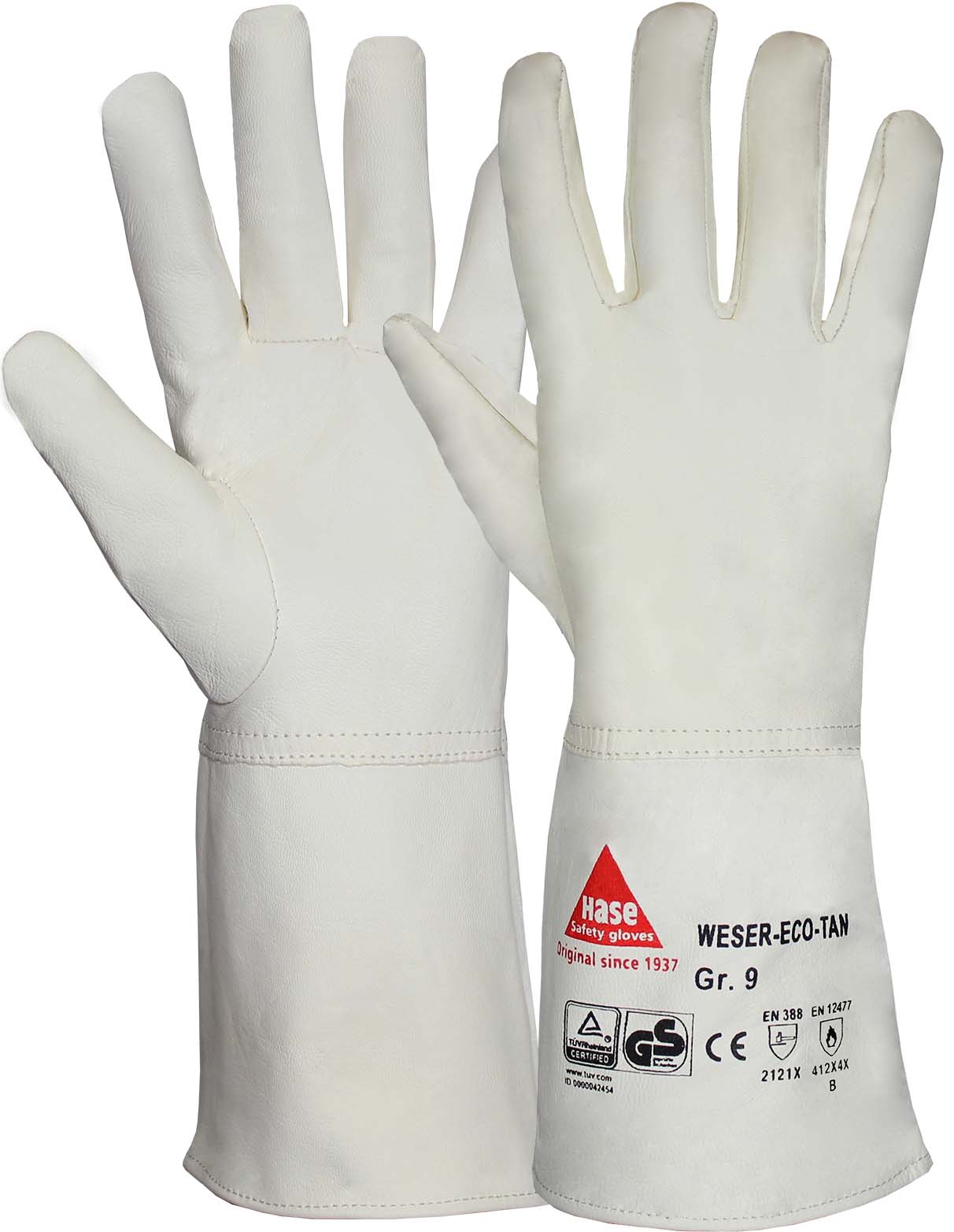 HASE Schweißerhandschuh "Weser Eco-Tan long" Nr. 6522035, VPE: 10 PA
