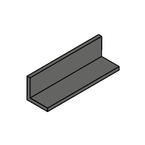 L-Profil PVC dunkelgrau 15 x 15 x 2 x 3000 mm