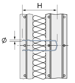 Halfen Sandwichplatten Verbundnadeln SP-SPA-N-03-120-A4