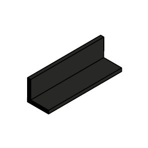 L-Profil PE schwarz 30 x 30 x 3 x 5000 mm