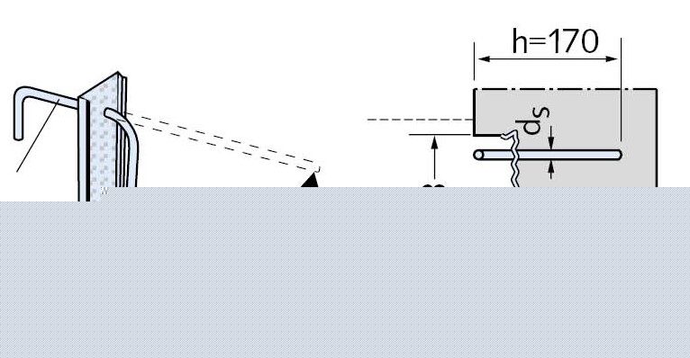 Halfen Bewehrungsbox, Länge 0,80 Meter HBT 55 10/15 Breite 58mm Typ 1