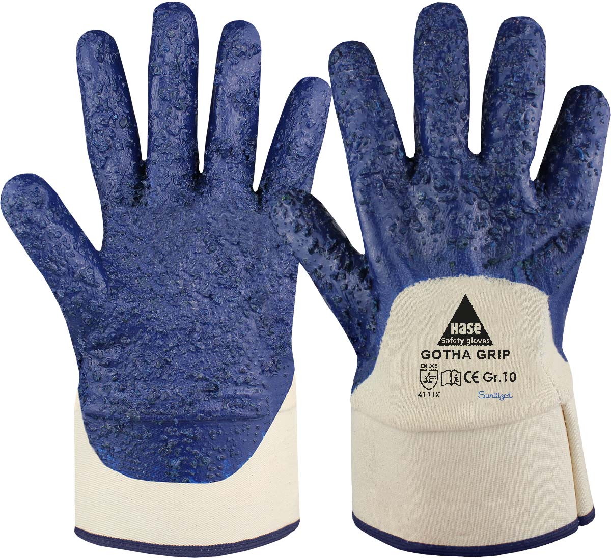 HASE Nitril-Arbeitshandschuh "Gotha Grip" Nr. 903300, VPE: 12 PA