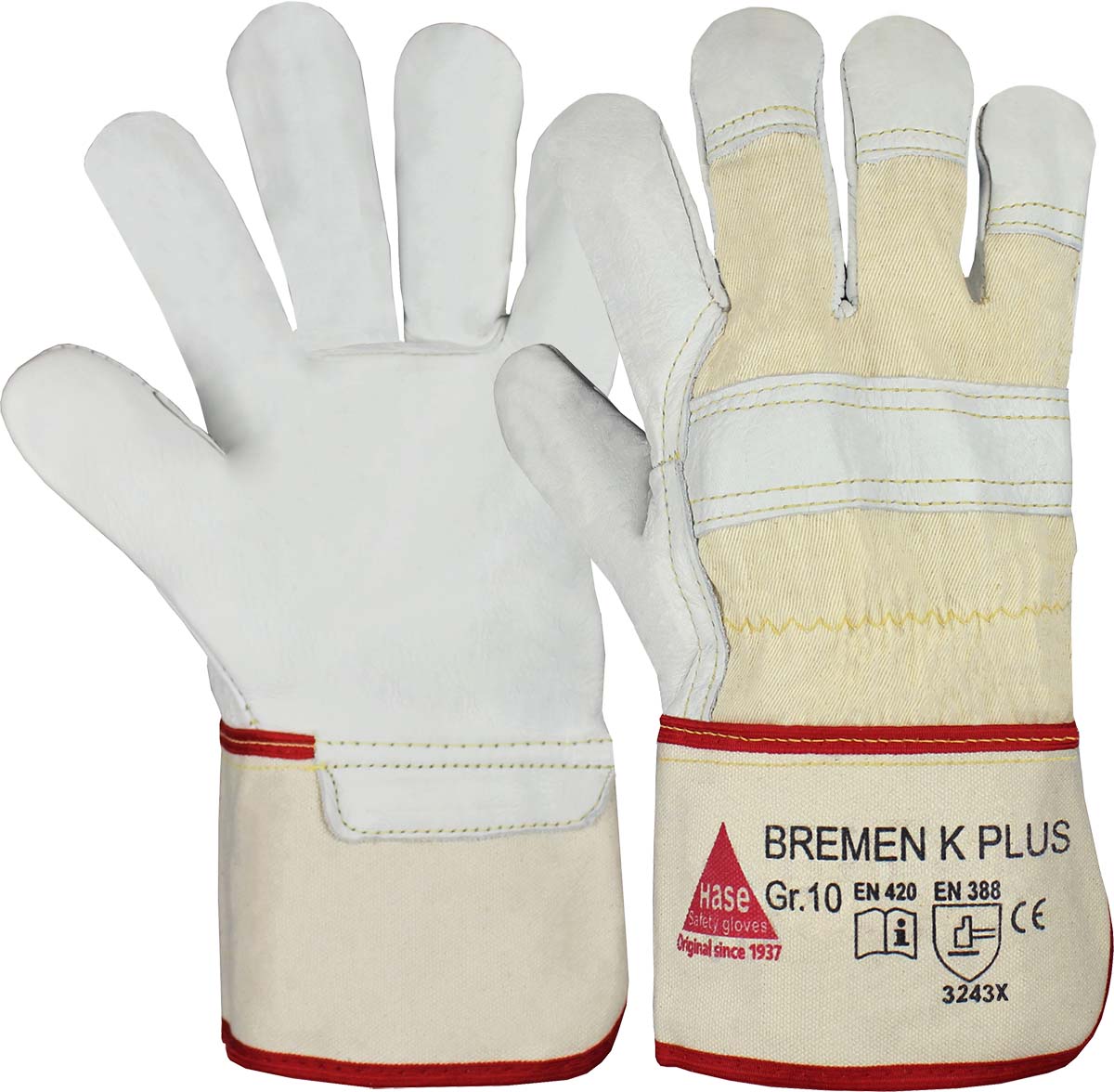 HASE Arbeitshandschuh "Bremen-K Plus" Nr. 291025, VPE: 12 PA