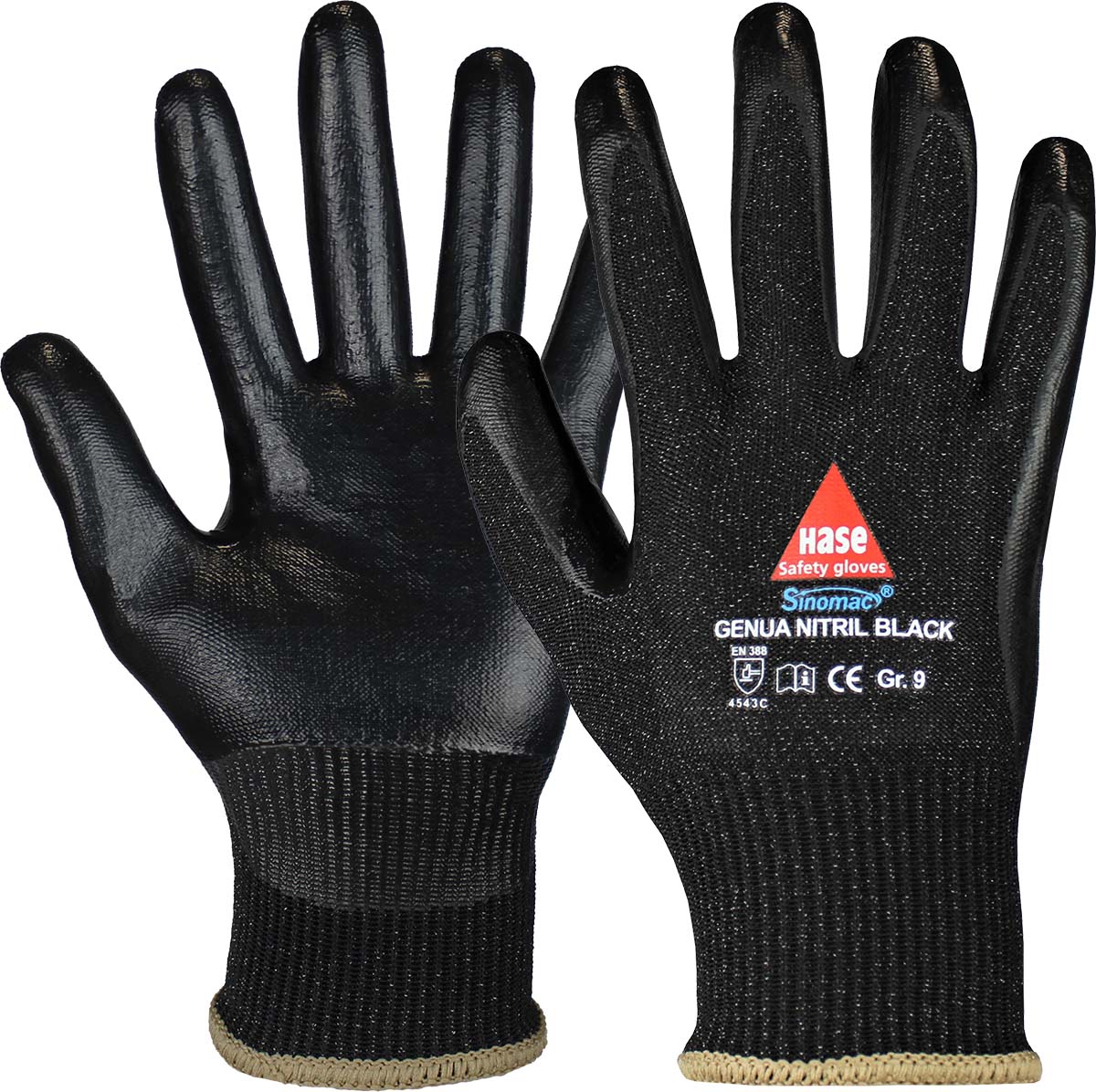 HASE Montagehandschuh "Genua Nitril Black" Nr. 508504, VPE: 10 PA