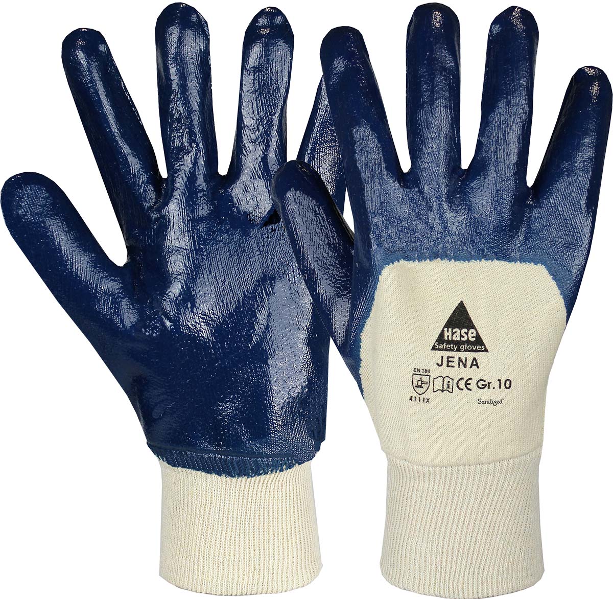 HASE Nitril-Arbeitshandschuh "Jena" Nr. 901100, VPE: 12 PA
