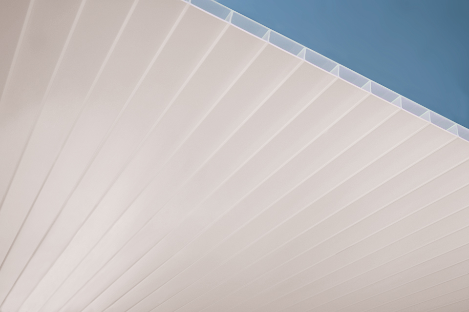Acrylglas-Stegdoppelplatten weiß 16 mm, SUNSTOP Sky "No Drip"