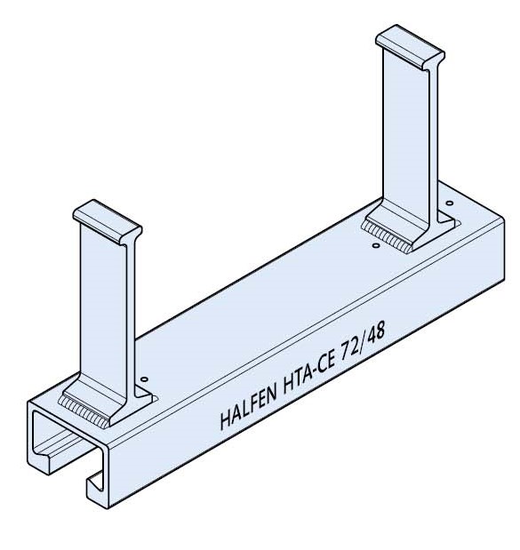 Halfen Ankerschiene Edelstahl CE HTA-CE 72/48-A4-1050mm-KF-Ank.A4
