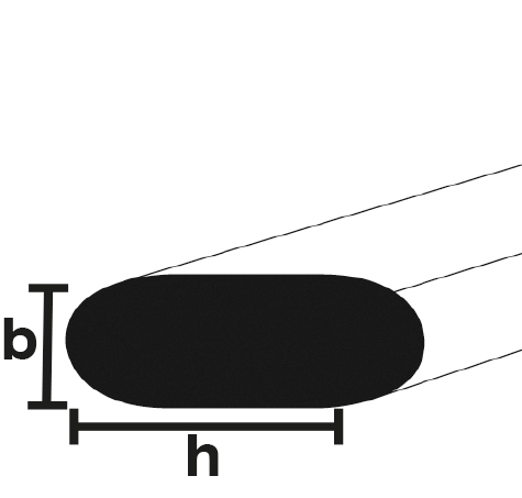 Flachovalstahl S235JR 20 x 10 mm