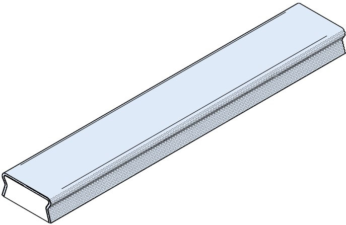 Trapezblechbefestigungsschiene fvz HTU-S 60/25/2,5-Länge 300 cm mit Schaum-