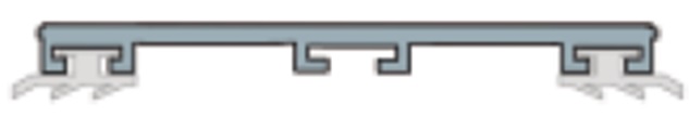 Alu-Verglasungsprofil pressblank B= 100 mmL= 4000 mm mit eingezogener Dichtung