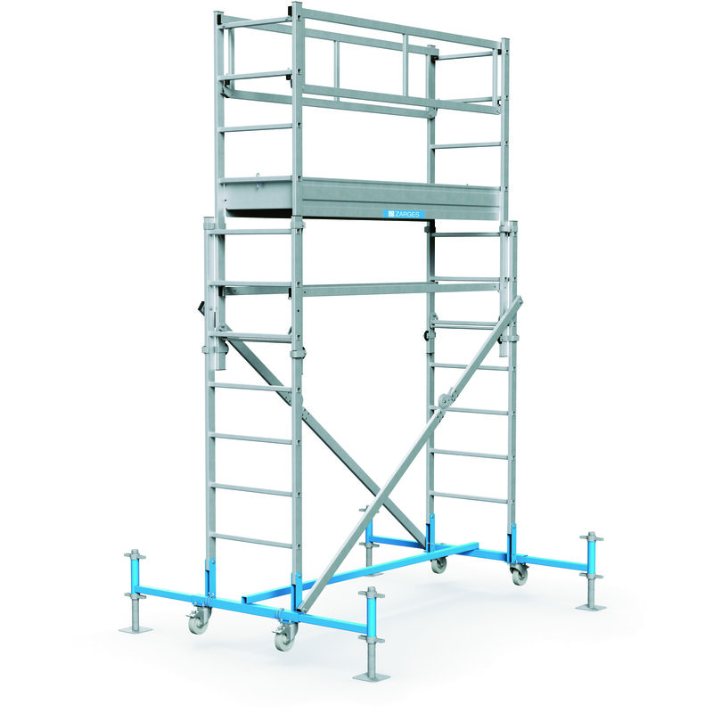 ZARGES Variomaster T, 1,95 x 0,50 m Plattformhöhe 2,46m, Arbeitshöhe 4,5 m