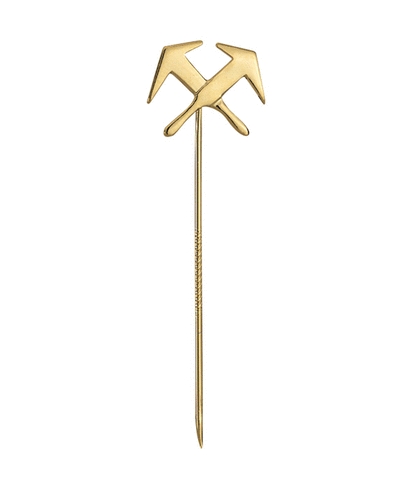 Anstecknadel Dachdecker, gold "Hellfried" Nr. 89420