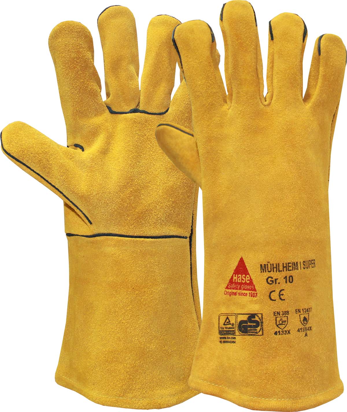 HASE Schweißerhandschuh "Mühlheim I-Super" Nr. 301010, VPE: 6 PA