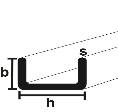 U-Baustahl S235JR (Fahrzeugbau)  160 x 60 x 4 mm /12 m
