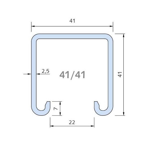 Halfen Lochschiene feuerverzinkt HL 41/41-FV-6000mm