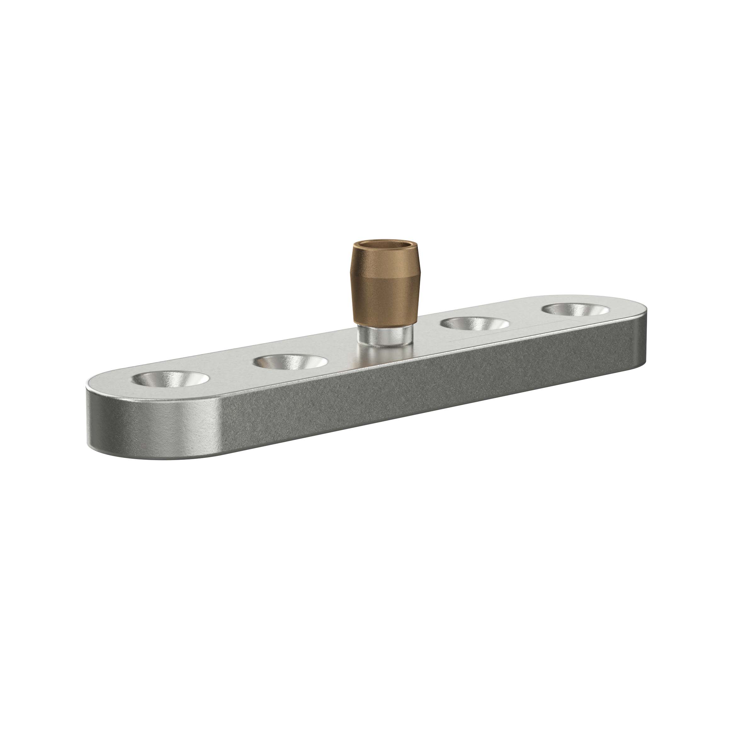 MEA-Bodenführungsrolle Messing m. Platte Nr.10/Gr.0
