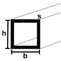Edelstahl 1.4301  Quadratrohr 150 x 150 x 4.0 mm