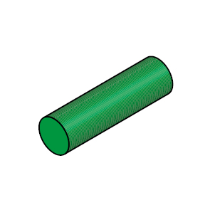 Vollstab PE 1000 Grün d= 25 x 2000 mm