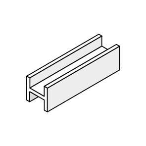 H-Profil PVC weiß Plattenstärke 10 mm 14 x 40 x 2 x 3000 mm